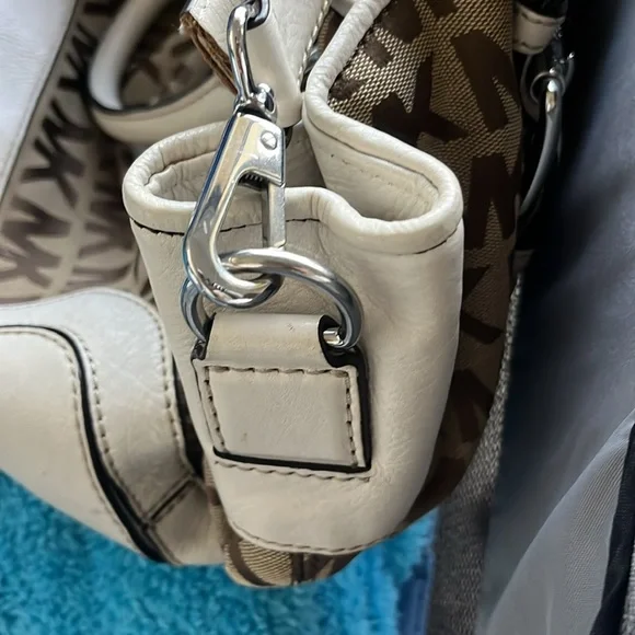 Mk Two Way Canvas and Leather Handbag/Crossbody - Picture 13 of 16